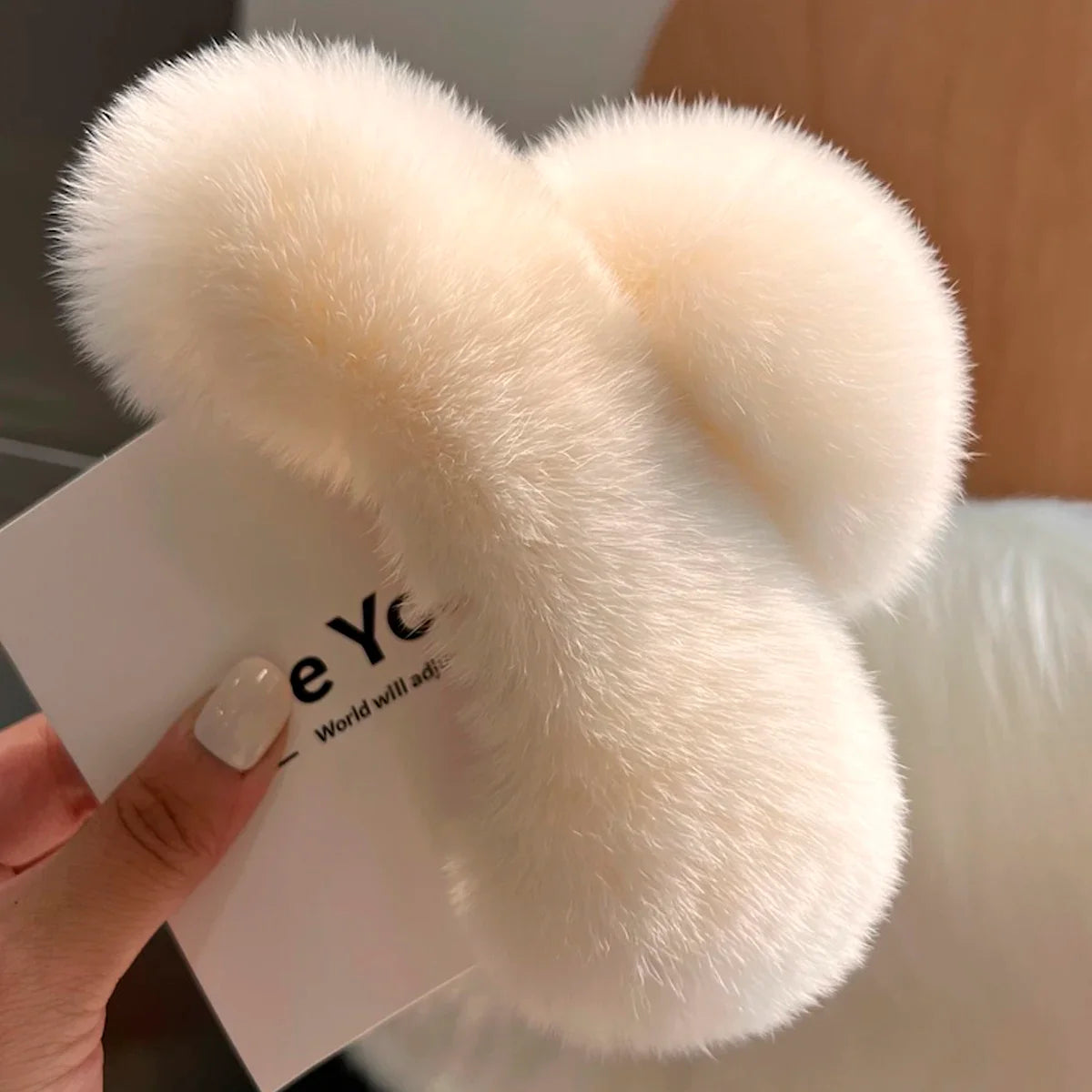 Elegant Winter Fuzzy Hair Claw