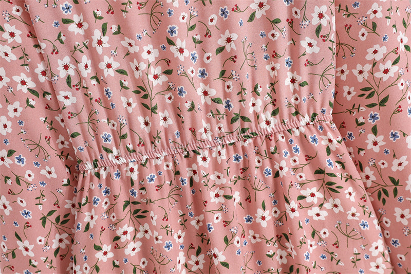 Floral Bohemian Chiffon Maxi Dress