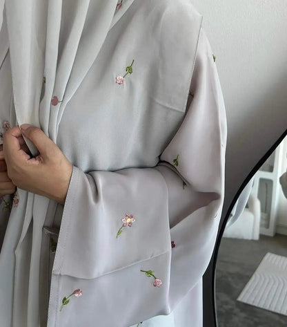 Floral Embroidery Long Abaya