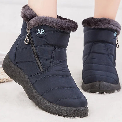Fur Lined Waterproof Ankle Boots