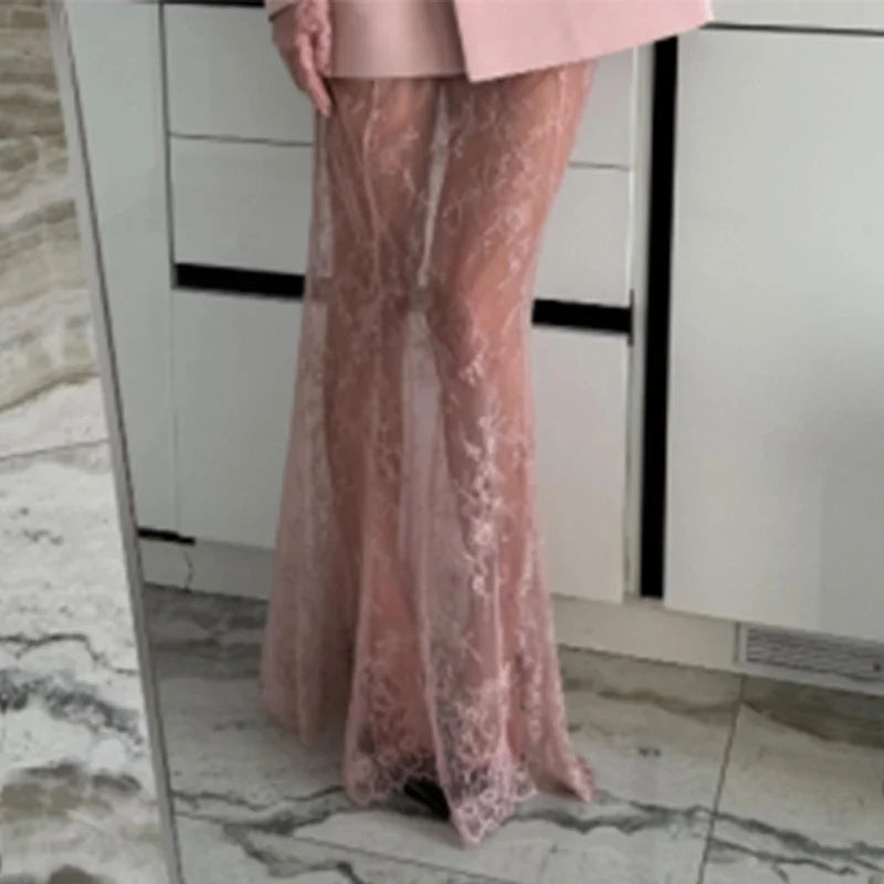 Mesh Skirt Office Outfit