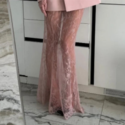 Mesh Skirt Office Outfit