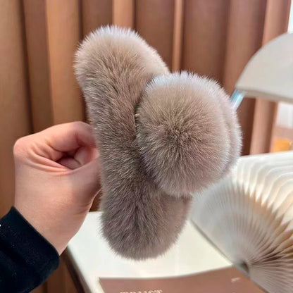 Elegant Winter Fuzzy Hair Claw