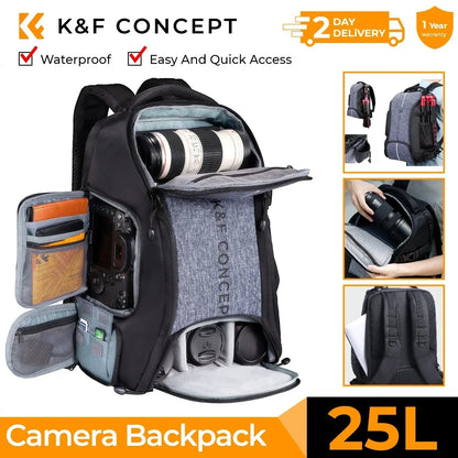 Large Waterproof Camera Backpack