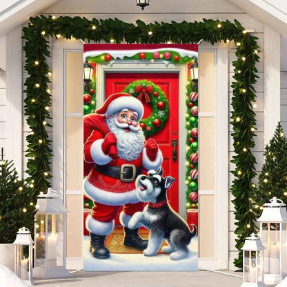 Cute Animals Christmas Door Cover