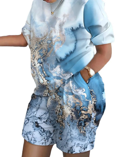 Women’s Printed Shorts Suit