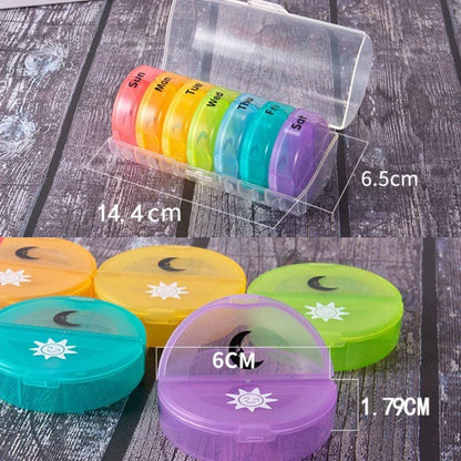 Rainbow Weekly 7-Day Pill Organizer Box