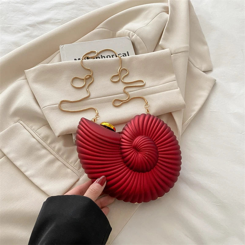 Gold Conch Crossbody Bag