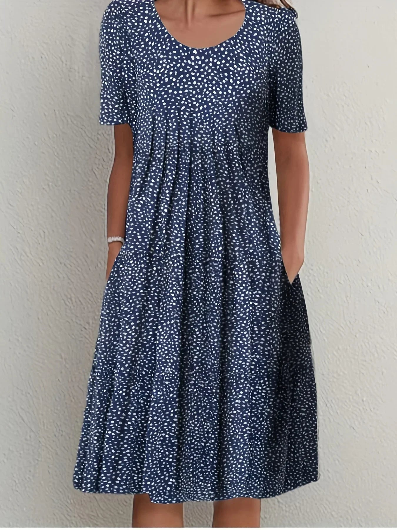 Printed Round Neck Dress