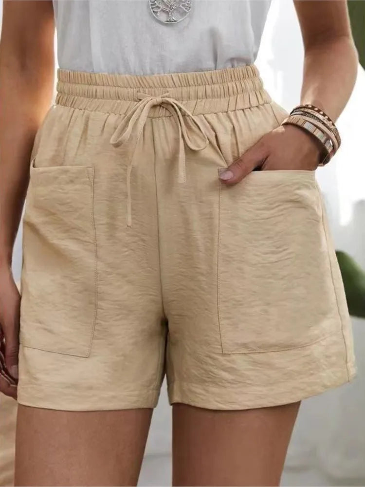 Women Linen Summer Sweatshorts