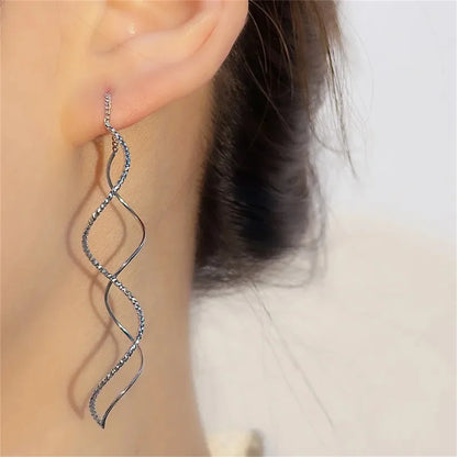 Wave Fringe Tassel Earrings