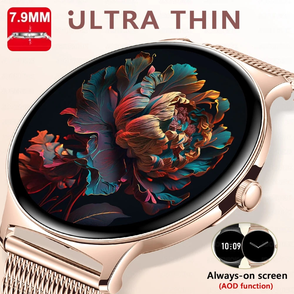V89 AMOLED Smartwatch for Women – Slim, Stylish & Bluetooth Calling