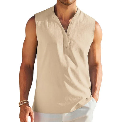 Men's Casual Henley Tank