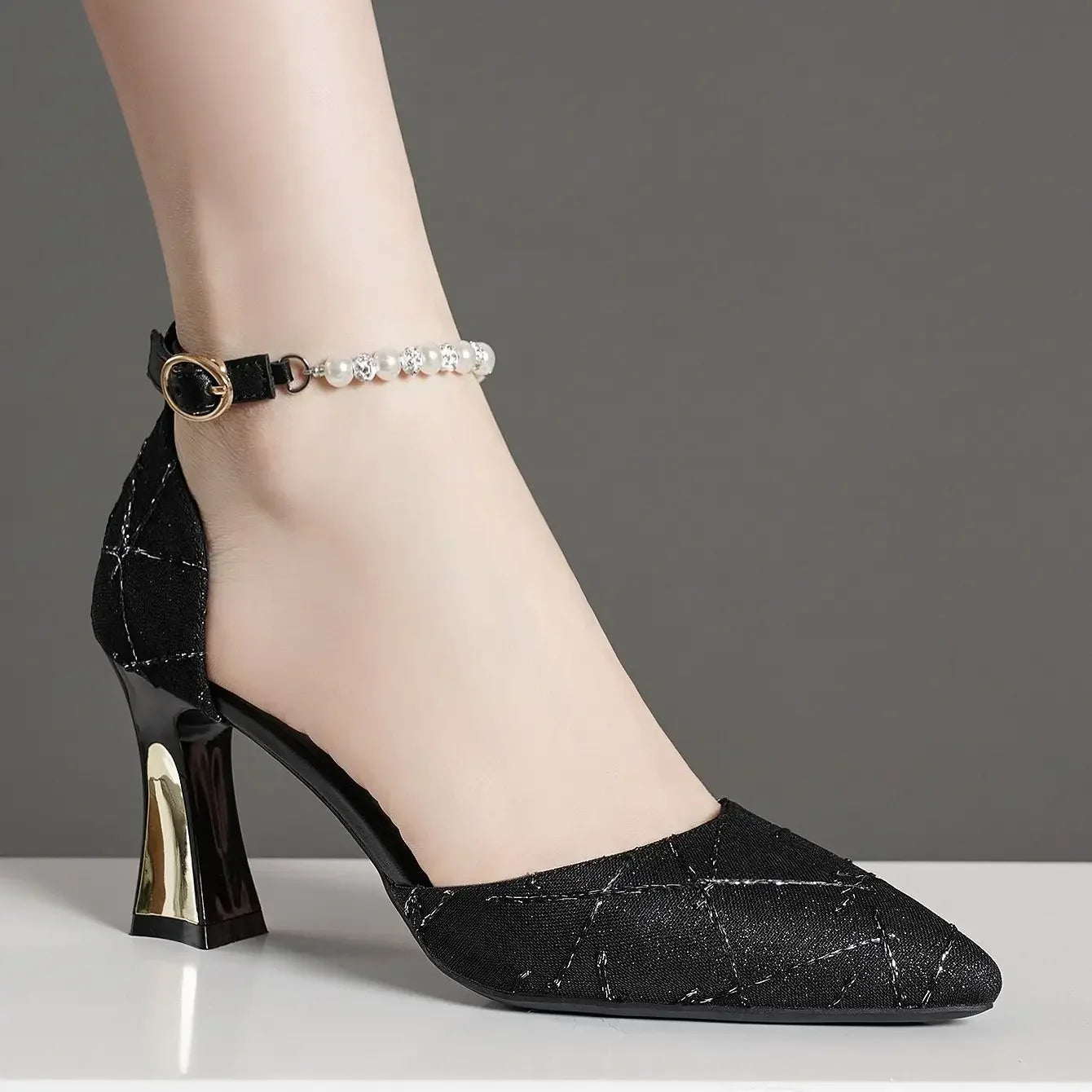 Women’s Beaded Pointed Toe Heels