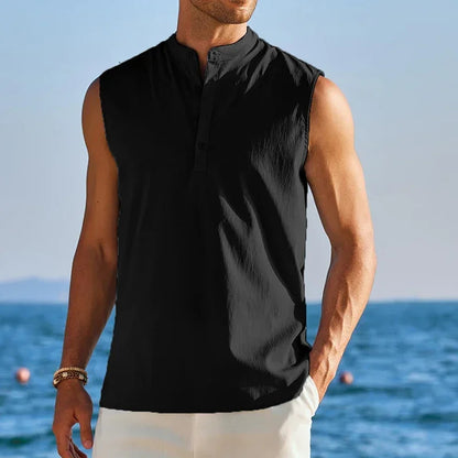 Men's Casual Henley Tank