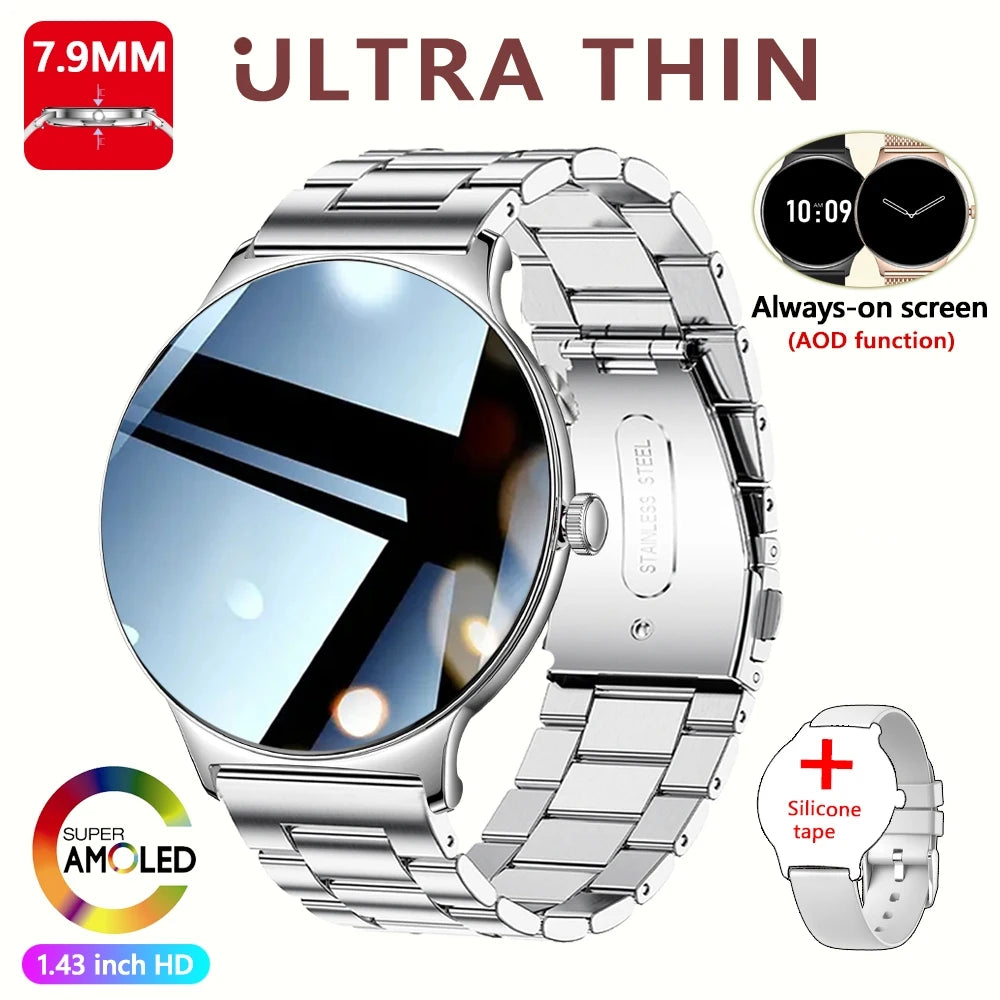 V89 AMOLED Smartwatch for Women – Slim, Stylish & Bluetooth Calling