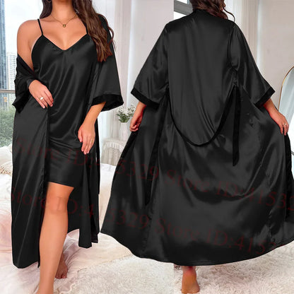 Plus Size Bathrobe Set
