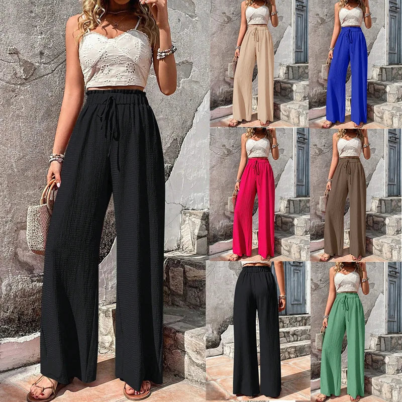 Women Elastic Waist Pants