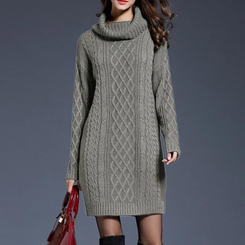 Plus Size Knitted Sweater Dress