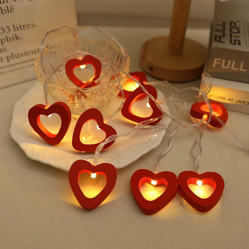 LED Heart String Lights