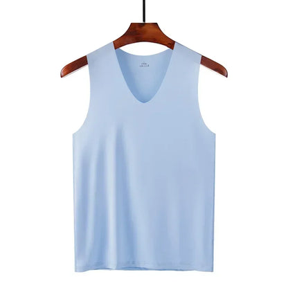 Men V-Neck Seamless Tank