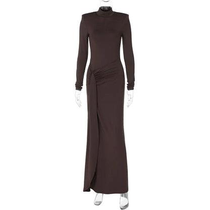 Long Sleeve Draped Maxi