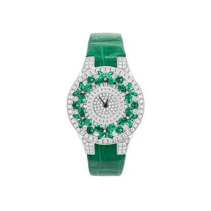 Luxury Diamond Emerald Women’s Watch