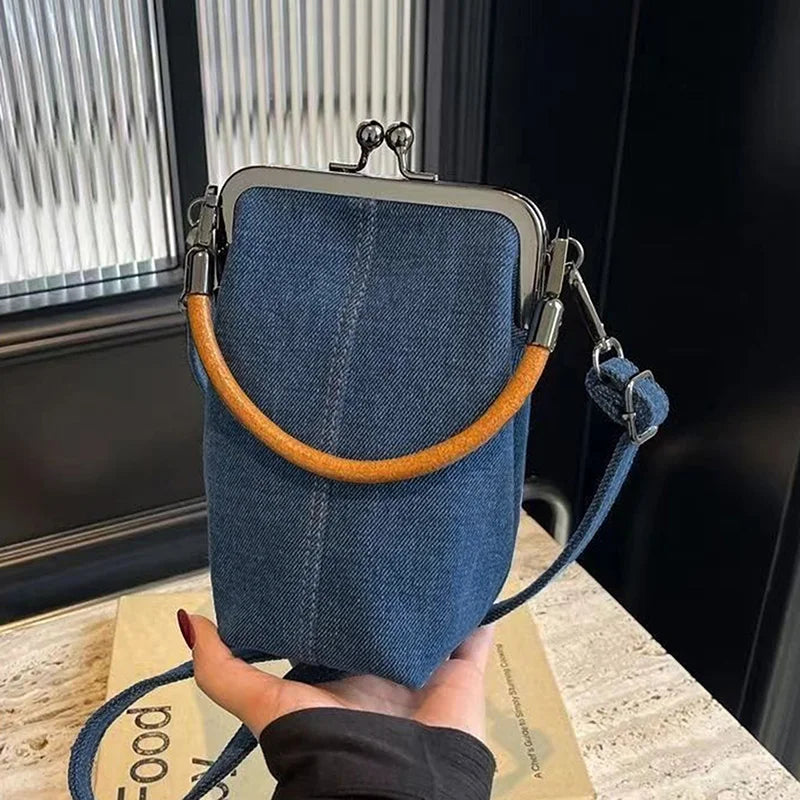 Vintage Denim Crossbody Bag