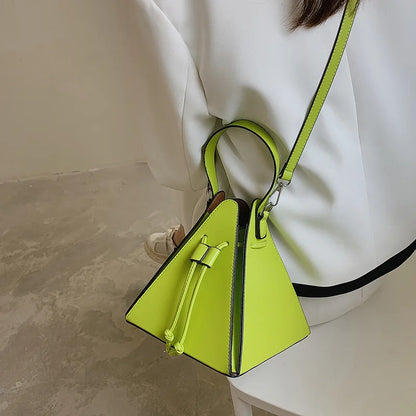 Luxury Leather Triangle Shoulder Bag