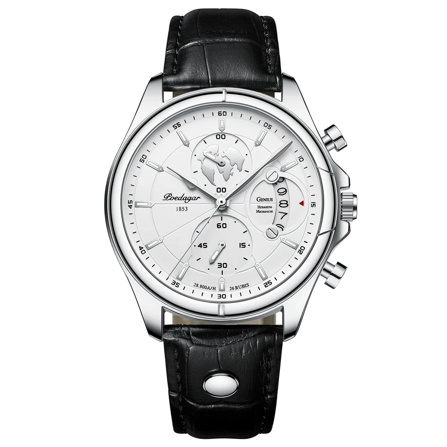 Chronograph Leather Strap Watch