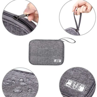 Portable Travel Cable Organizer Bag