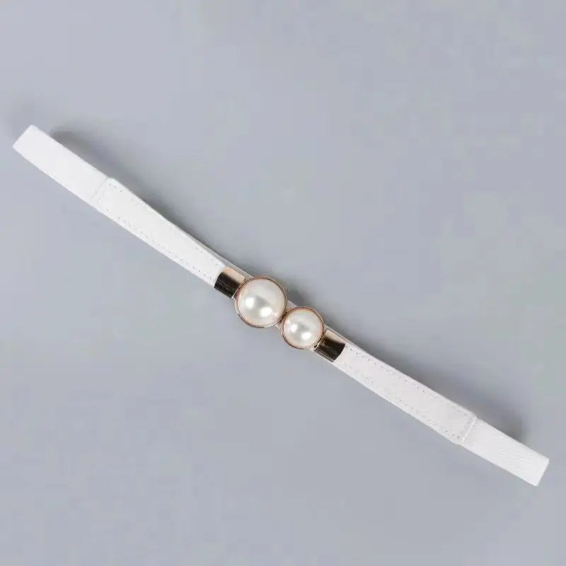Elegant double pearls belt