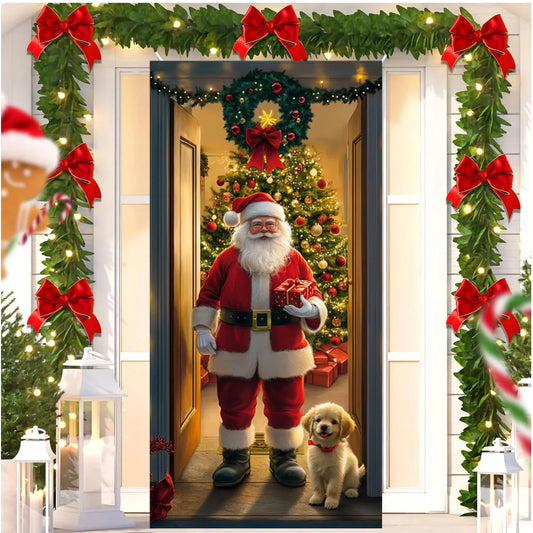 Cute Animals Christmas Door Cover