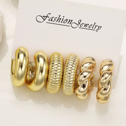 Chunky Gold Hoop Earrings