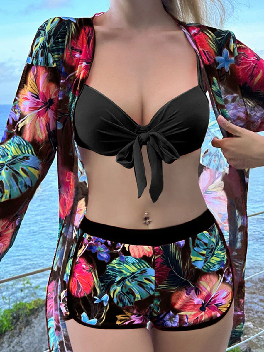 Three-Piece High Waist Bikini