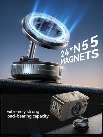Magnetic Suction Cup Phone Mount with 360° Metal Arm