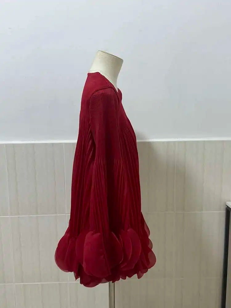 Pleated Appliques Fashion Top