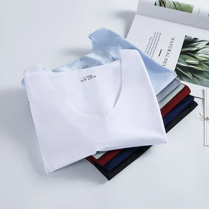 Men V-Neck Seamless Tank