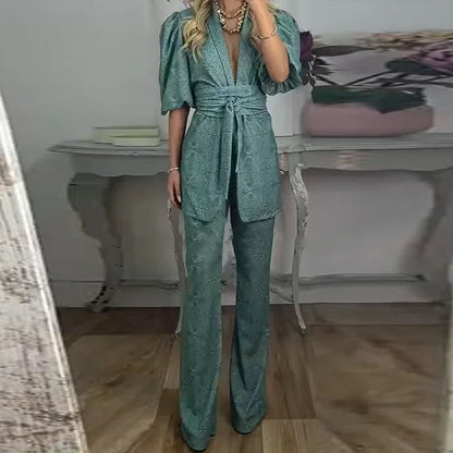 Women Fashion Printed Pant Suit