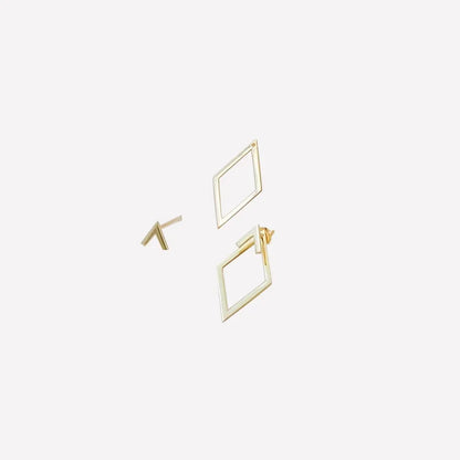Retro Geometric Stud Earrings
