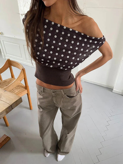 Backless Polka Dot Top