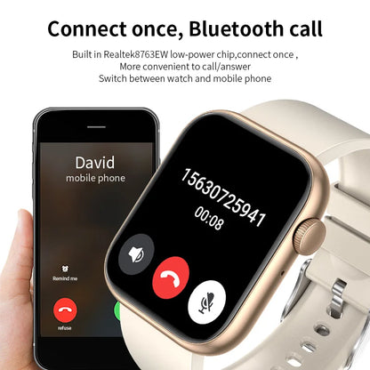 LIGE 2025 Smartwatch – Wireless Charging, Bluetooth Call, Fitness Tracker