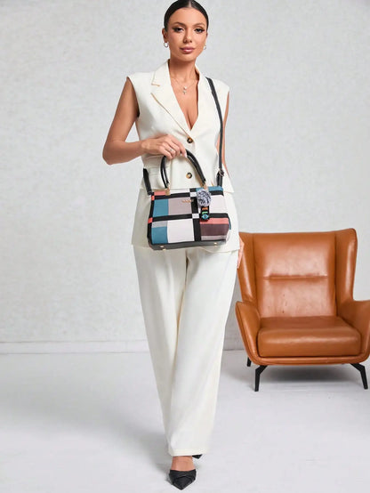 Luxury Grid Shoulder Bag