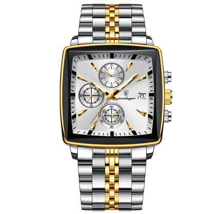 Square Face Chronograph Watch