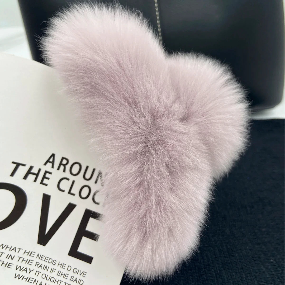 Elegant Winter Fuzzy Hair Claw