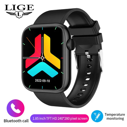 LIGE 2025 Smartwatch – Wireless Charging, Bluetooth Call, Fitness Tracker
