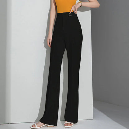 High Waist Straight Slim Pants Women