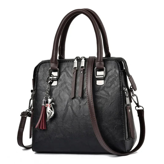 Leather Tote Shoulder Bag