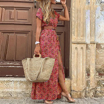 Bohemian Floral Summer Maxi Dress