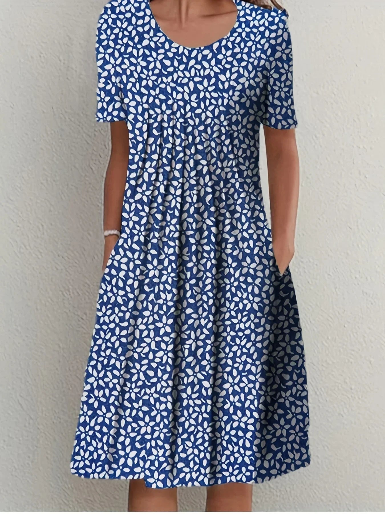 Printed Round Neck Dress